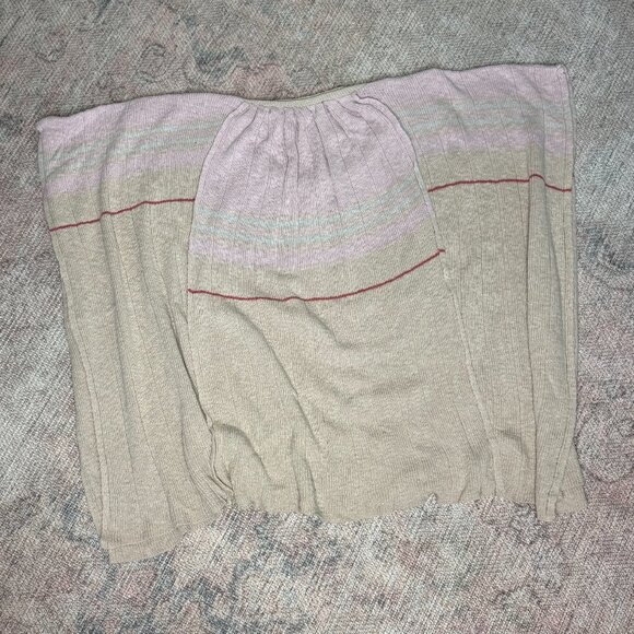 Love Stitch Striped Sweater Shawl - One Size - Picture 2 of 3